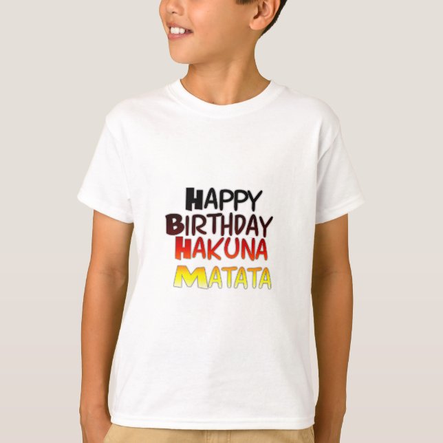 Hakuna Matata Art Print T-Shirt (Vorderseite)