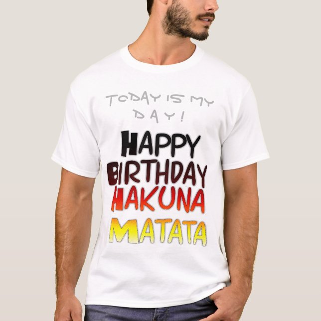Hakuna Matata Art Print T-Shirt (Vorderseite)