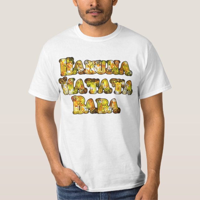 Hakuna Matata Baba Geschenk Coole Vintage Tee Shir (Vorderseite)