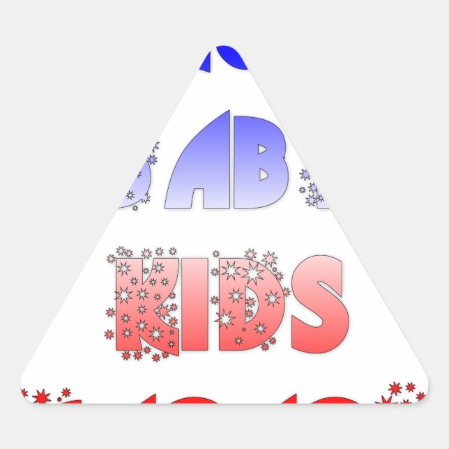 Hakuna Matata Baby & Kids: Französisches Farbdesig Dreieckiger Aufkleber (Vorderseite)