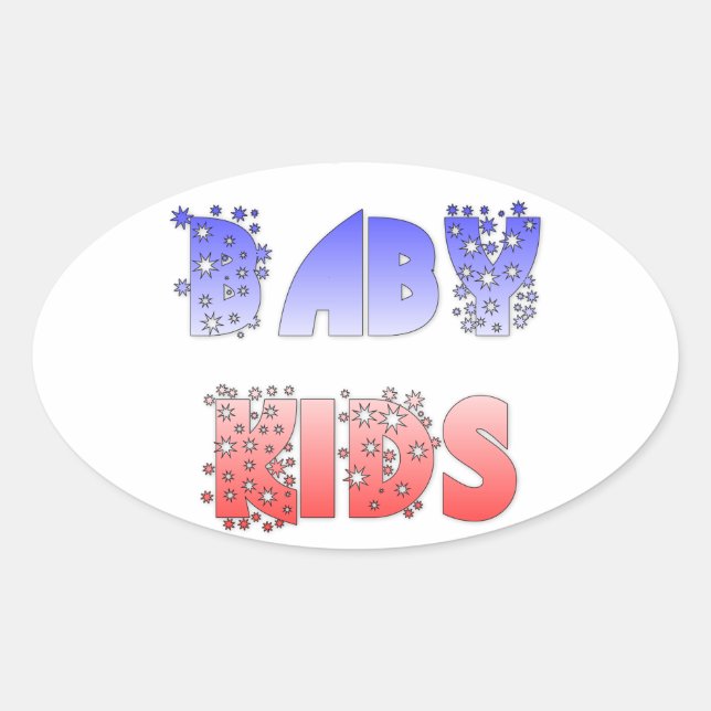 Hakuna Matata Baby & Kids: Französisches Farbdesig Ovaler Aufkleber (Vorderseite)