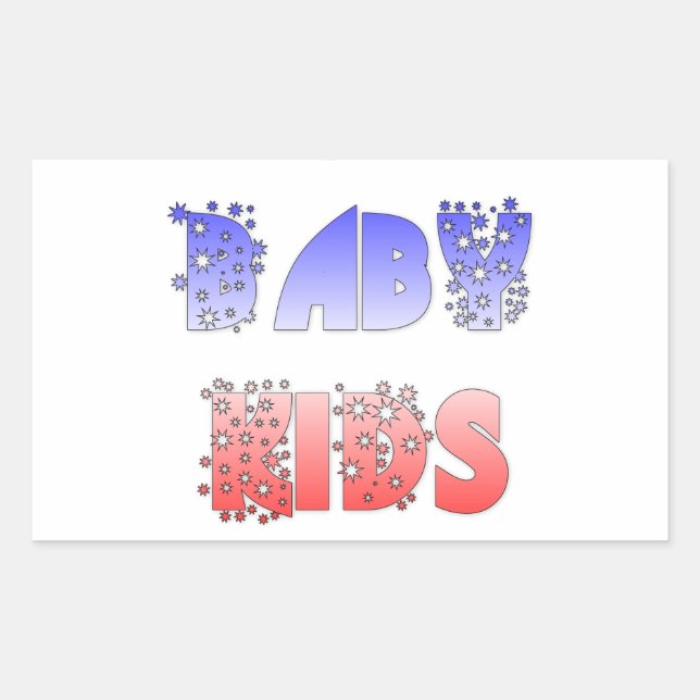 Hakuna Matata Baby & Kids: Französisches Farbdesig Rechteckiger Aufkleber (Vorderseite)