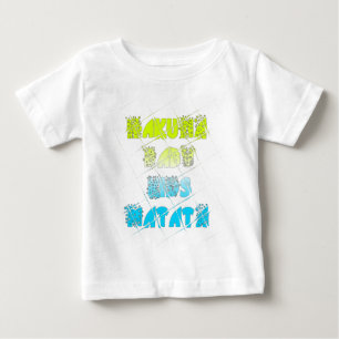 Hakuna Matata Baby Kinder Glückliche Farben Kunst  T-shirt