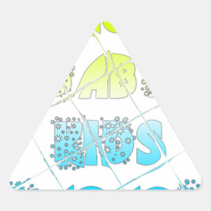 Hakuna Matata Baby Kinder Happy Colors Art Print D Dreieckiger Aufkleber