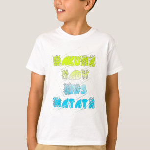 Hakuna Matata Baby Kinder Happy Colors Art Print D T-Shirt