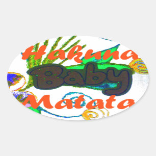 Hakuna Matata Baby.png Ovaler Aufkleber