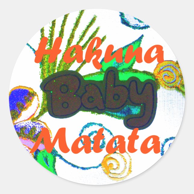 Hakuna Matata Baby.png Runder Aufkleber (Vorderseite)