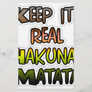 Hakuna Matata Behielt es echte Geschenke