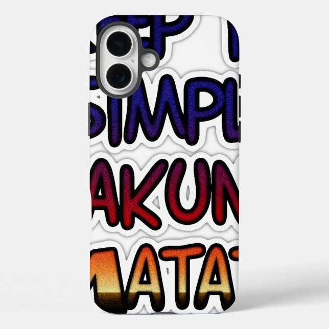 Hakuna Matata Behielt es einfache Geschenke Case-Mate iPhone Hülle (Rückseite)