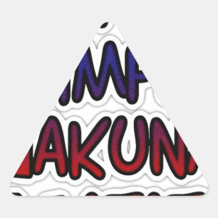 Hakuna Matata Behielt es einfache Geschenke Dreieckiger Aufkleber