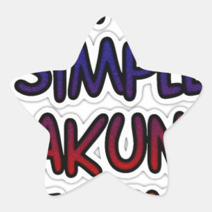 Hakuna Matata Behielt es einfache Geschenke Stern-Aufkleber