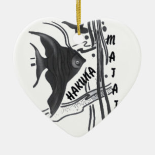 Hakuna Matata Big Little Fish.png Keramik Ornament