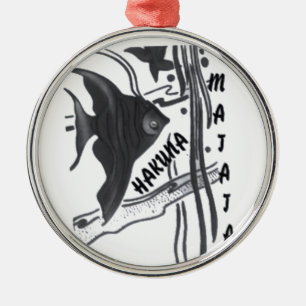Hakuna Matata Big Little Fish.png Silbernes Ornament