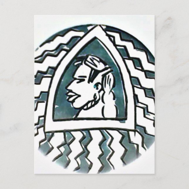 Hakuna Matata Blue Triangle Style.png Postkarte (Vorderseite)