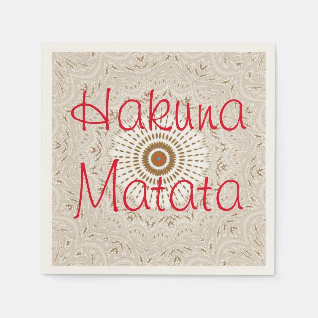 Hakuna Matata Christmas Party Cocktail Napkins Serviette (Vorderseite)