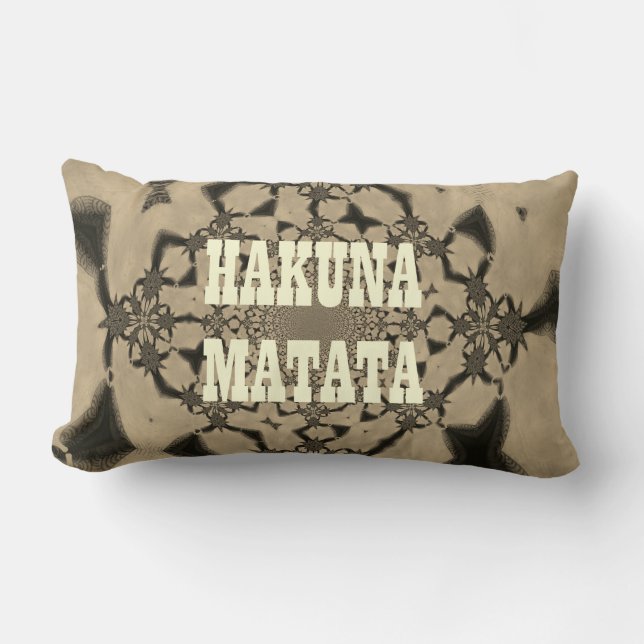 Hakuna Matata Classic Wohngestaltung Cotton Lumbar Lendenkissen (Vorderseite)