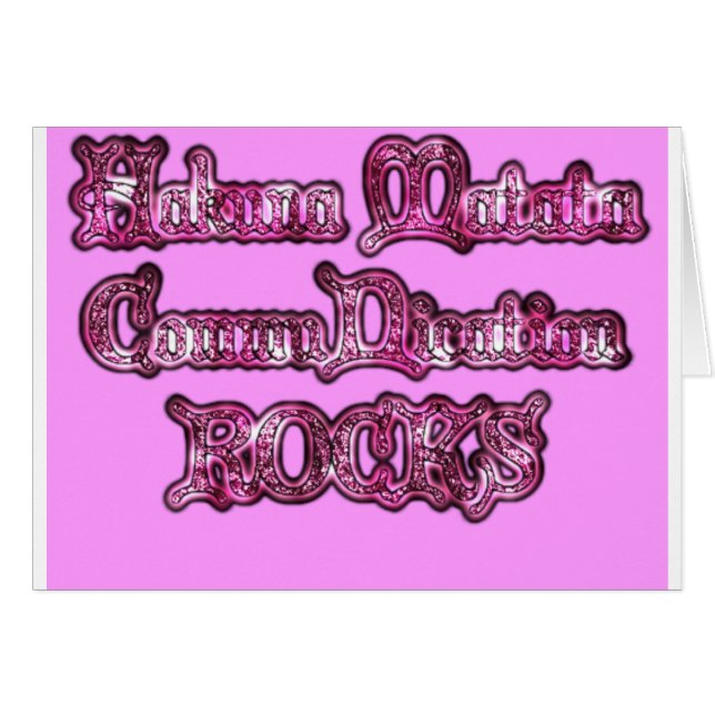 Hakuna Matata Communication ROCKS Art Print (Vorderseite (Horizontal))