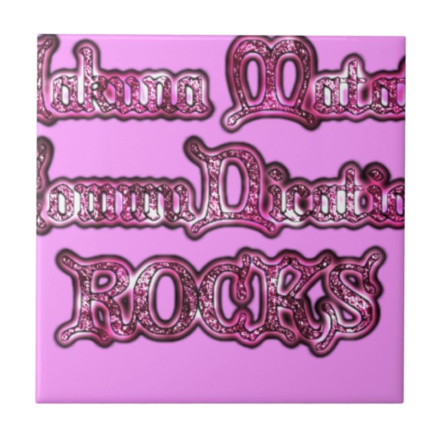 Hakuna Matata Communication ROCKS Art Print Fliese (Vorderseite)