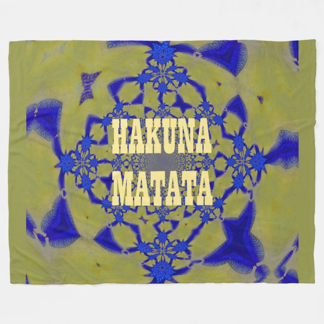 Hakuna Matata Custom Fleece Blanket (Vorderseite (Horizontal))