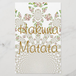 Hakuna Matata Designer Personalisiert Stationary Briefpapier