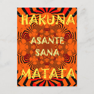 Hakuna Matata Einzigartig Außergewöhnlich neuestes Postkarte