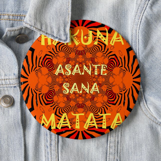 Hakuna Matata Einzigartiges Dankeschön Button (Beispiel)