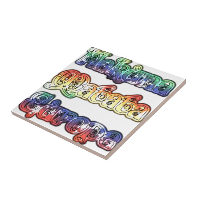 Hakuna Matata Europe Art Print/Graphic Fliese (Seite)