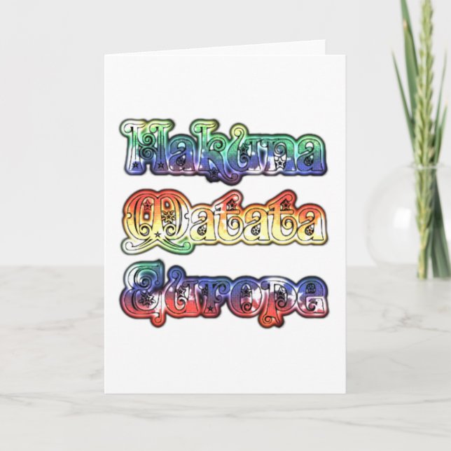 Hakuna Matata Europe Art Print/Graphic Karte (Vorderseite)