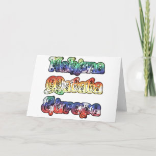 Hakuna Matata Europe Art Print/Graphic Karte