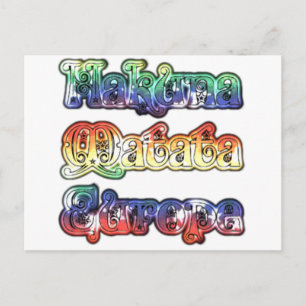 Hakuna Matata Europe Art Print/Graphic Postkarte