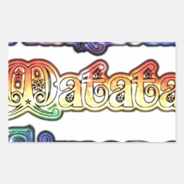 Hakuna Matata Europe Art Print/Graphic Rechteckiger Aufkleber (Vorderseite)