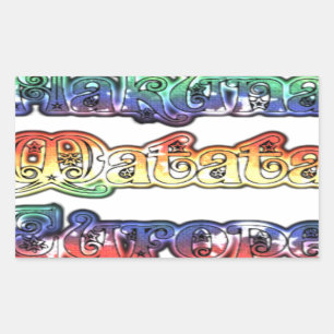 Hakuna Matata Europe Art Print/Graphic Rechteckiger Aufkleber