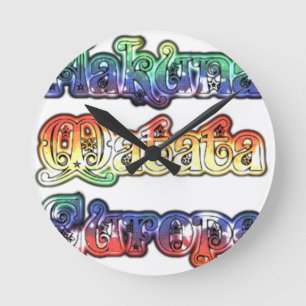 Hakuna Matata Europe Art Print/Graphic Runde Wanduhr