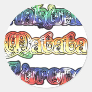 Hakuna Matata Europe Art Print/Graphic Runder Aufkleber