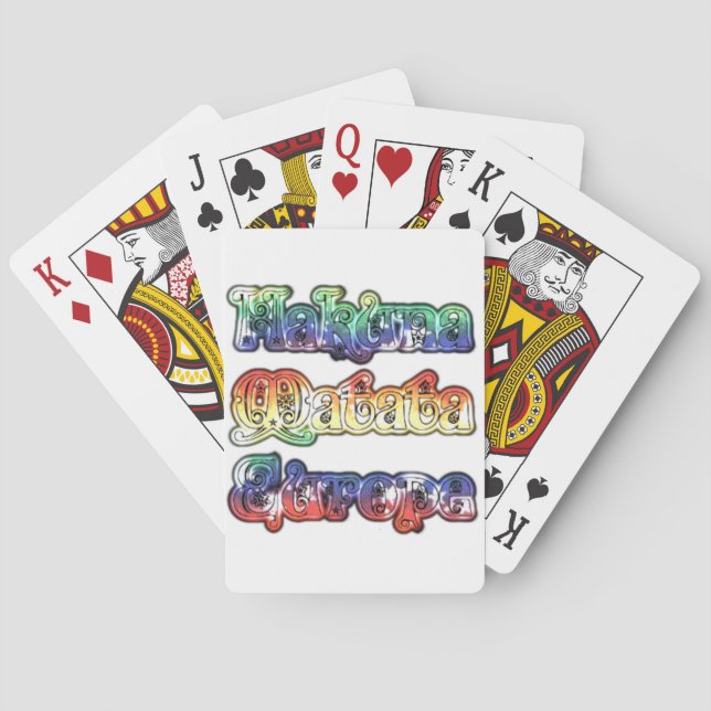 Hakuna Matata Europe Art Print/Graphic Spielkarten (Rückseite)