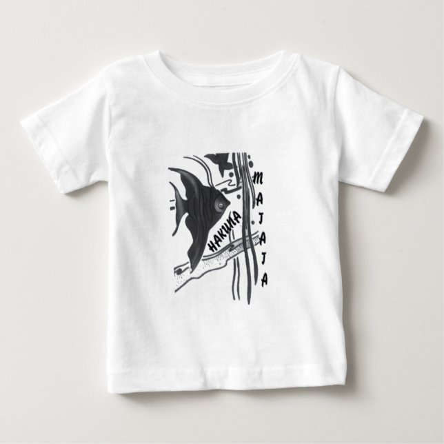 Hakuna Matata Fische Kunst drucken Baby T-shirt (Vorderseite)