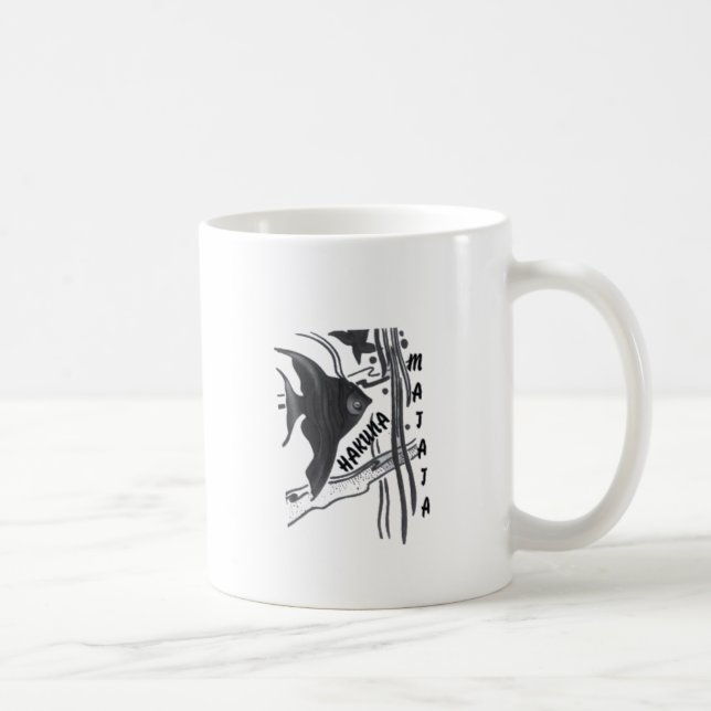 Hakuna Matata Fische Kunst drucken Kaffeetasse (Rechts)
