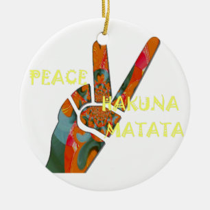 Hakuna Matata Frieden Keramikornament