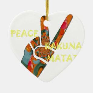 Hakuna Matata Frieden Keramikornament