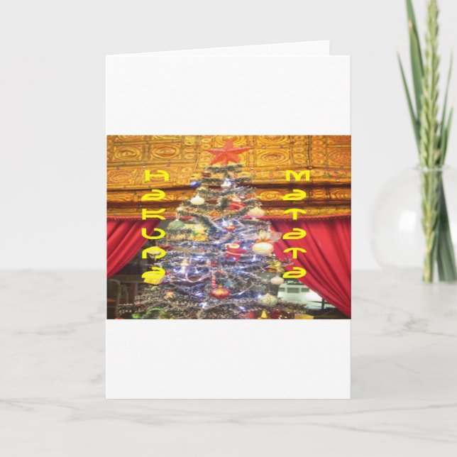 Hakuna Matata Frohe Weihnachten & ein glückliches  (Vorderseite)