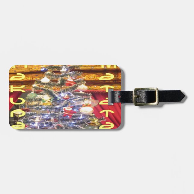 Hakuna Matata Frohe Weihnachten & ein glückliches  Gepäckanhänger (Vorderseite horizontal)