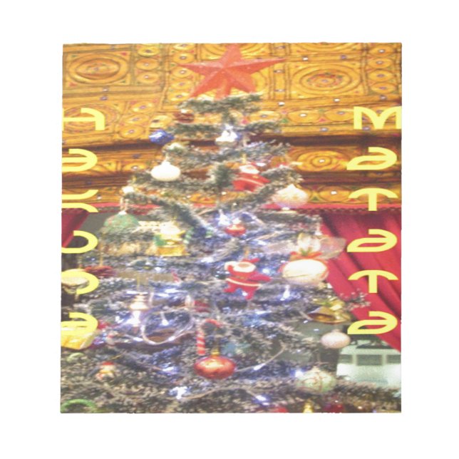 Hakuna Matata Frohe Weihnachten & ein glückliches  Notizblock (Vorderseite)