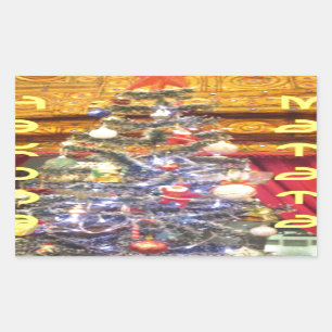 Hakuna Matata Frohe Weihnachten & ein glückliches  Rechteckiger Aufkleber