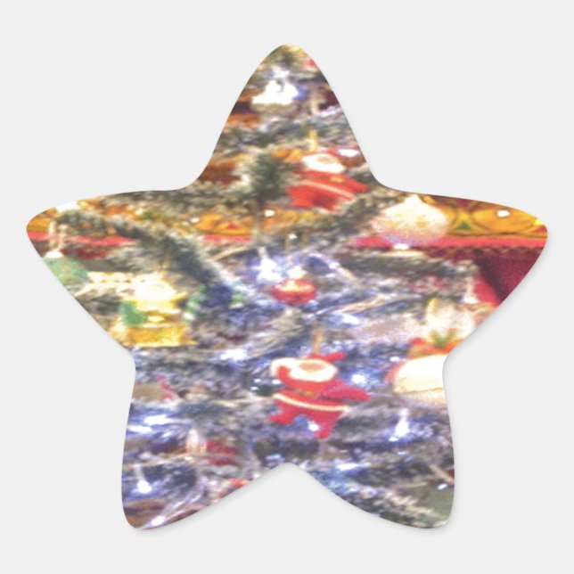 Hakuna Matata Frohe Weihnachten & ein glückliches  Stern-Aufkleber (Vorderseite)