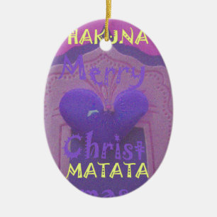 Hakuna Matata Frohe Weihnachten Liebe Design.jpg Keramik Ornament