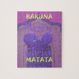 Hakuna Matata Frohe Weihnachten Liebe Design.jpg Puzzle