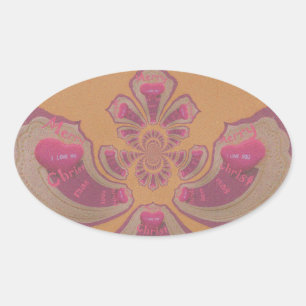 Hakuna Matata Frohe Weihnachten schöne Herzen Desi Ovaler Aufkleber