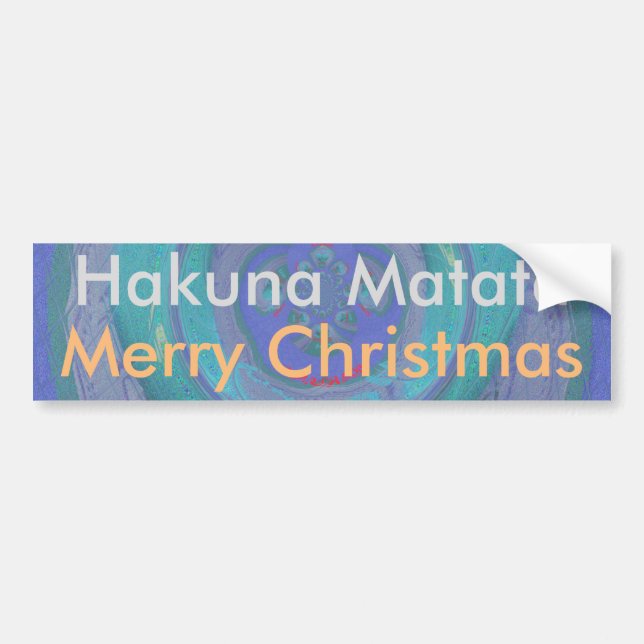 Hakuna Matata Frohe Weihnachtsgrafik Designs Autoaufkleber (Vorne)