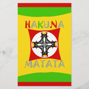 Hakuna Matata Fun Rasta Colors: Lebhaft & sorglos Briefpapier