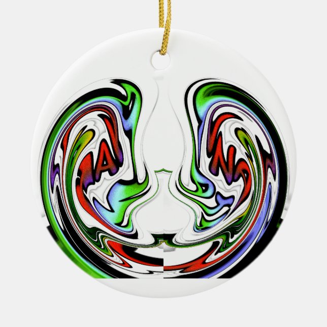 Hakuna Matata Funny Funny Fish Geschenk Farben Keramik Ornament (Vorne)